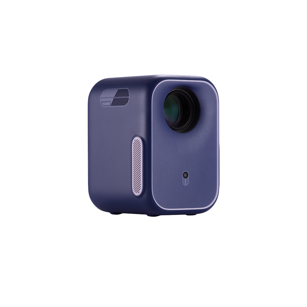 portable projector on a white background